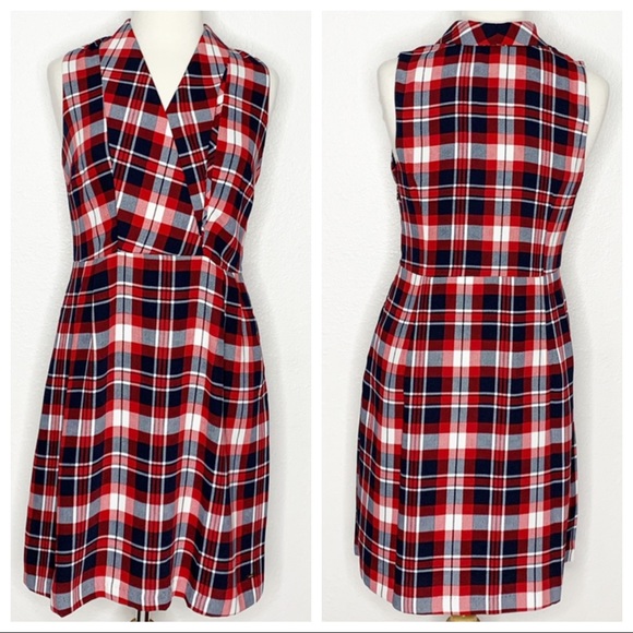 Tommy Hilfiger Sleeveless Check Dress Size 8 - Picture 1 of 6